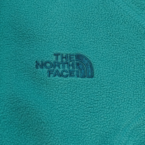 The North Face women's pullover fleece 3/4 zip blue/green size Medium polyester - Picture 6 of 11